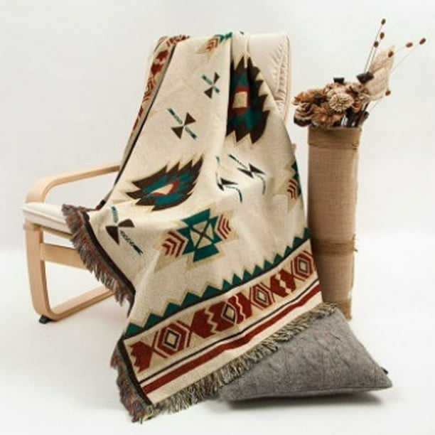 Practical Geometric Rug Ethnic Style Vintage Tapestry Sofa Bed U0G1